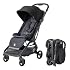 Ergobaby Metro 3 Baby Stroller for Newborns, Infants, and Toddlers - Travel Stroller with One-Hand Fold, Near-Flat Recline, Adjustable Handlebar - Onyx Black