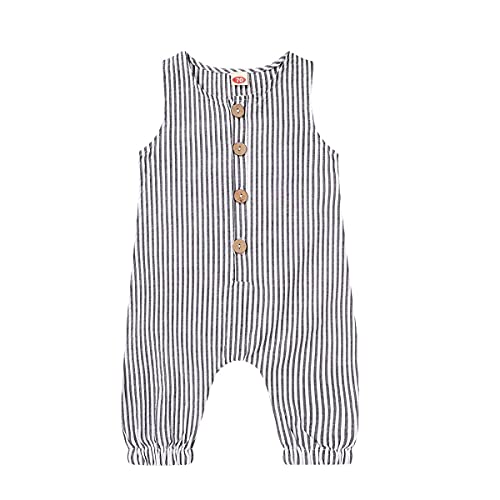 YOUNGER STAR Toddler Baby Girls Jumpsuit Clothes Polka Dot Romper Infant Girls Overalls Pants Headband Outfits 0-24 M (0-6 Months, Black)