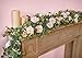 Anna's Whimsy 5.91FT Artificial Eucalyptus Garland With Flowers, Fake Rose Gypsophila, Faux Floral Greenery for Wedding Spring Party Art Table Runner Decor (Pink, 1)