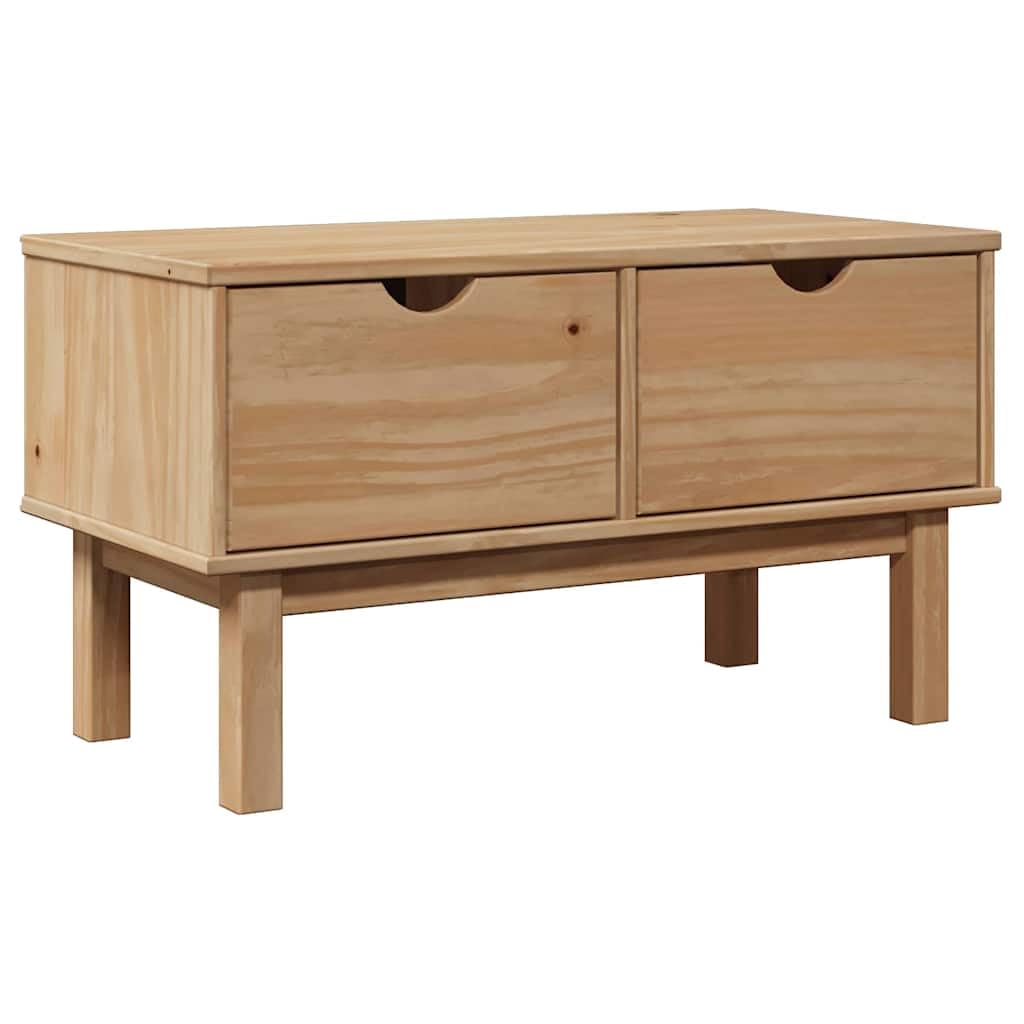 Halbank OTTA 80x40x45 cm Banco de almacenamiento de madera maciza de pino