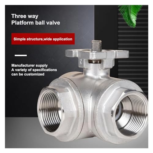 Vanne à bille pneumatique DN25 en acier inoxydable robuste à filetage interne T-Type - 3