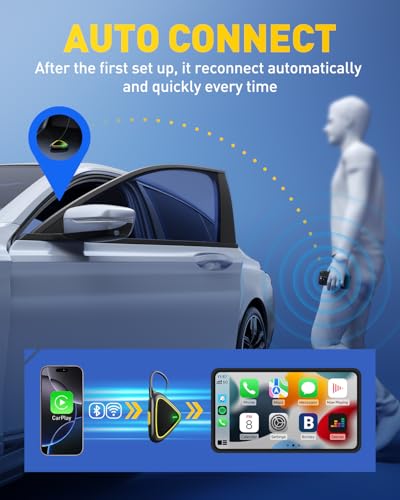 Image of 2027 Upgraded Wireless CarPlay Adapter for Apple, Upgrade Factory Wired Carplay to Wireless CarPlay Adapter, No Latency for iPhone iOS 10+ and Cars from 2015+, USB & Type-C, Plug & Play