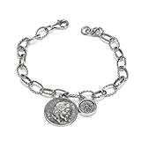 Material: S925 Silber Roapk S925 Sterling Silber Armband Weibliche Retro Mode Persönlichkeit Münze Anhänger Alten Thailändischen Silber Einfache Armband Armreif 18,5 cm Party Geburtstag