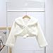 Girls Faux Fur Bolero Shrug Kids Fur Coat Princess Long Sleeve Jacket for Winter Wedding Party Dress 1-12Y