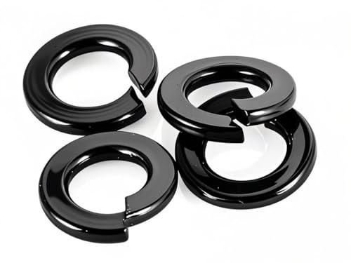 50 Stück Federring M6 Schwarz – Federscheiben aus Edelstahl A2 V2A, Unterlegscheiben Sperringe Beilagscheiben Metallscheiben für Schrauben & Muttern, Rostfrei & langlebig