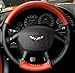 Corvette Steering Wheel Cover Euro-Style Two-Tone : C5 & Z06 - Red/Black