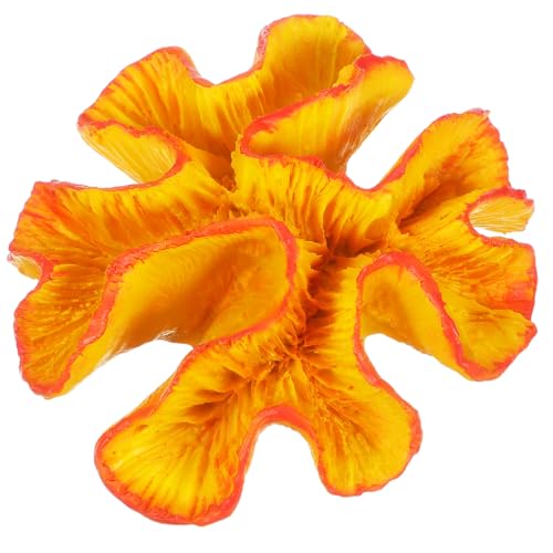 Image of IMIKEYA Artificial Coral Reef Aquarium Decor, Resin Coral Ornament for Fish Tank Decoration Saltwater and Freshwater Aquariums Aquatic Shelter