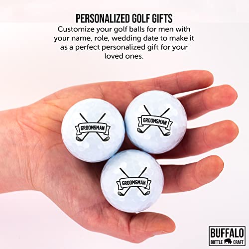 Wilson Sleeve of 3 Personalized Golf Balls for Men, Groomsmen Gift, Father of The Bride Gifts, Custom Design for Groomsmen, Officiant, Ushers, Best Man Golf Balls - Image 6