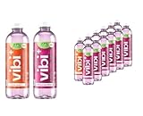 Vibi+ Blue&Orange Variety Pack Prebiotic Water - Digestive Health Support - Sugar Free High Fiber Flavored Drink - Keto, Vegan, Healthy, Low Carb - 16.9 fl oz - Pack of 12