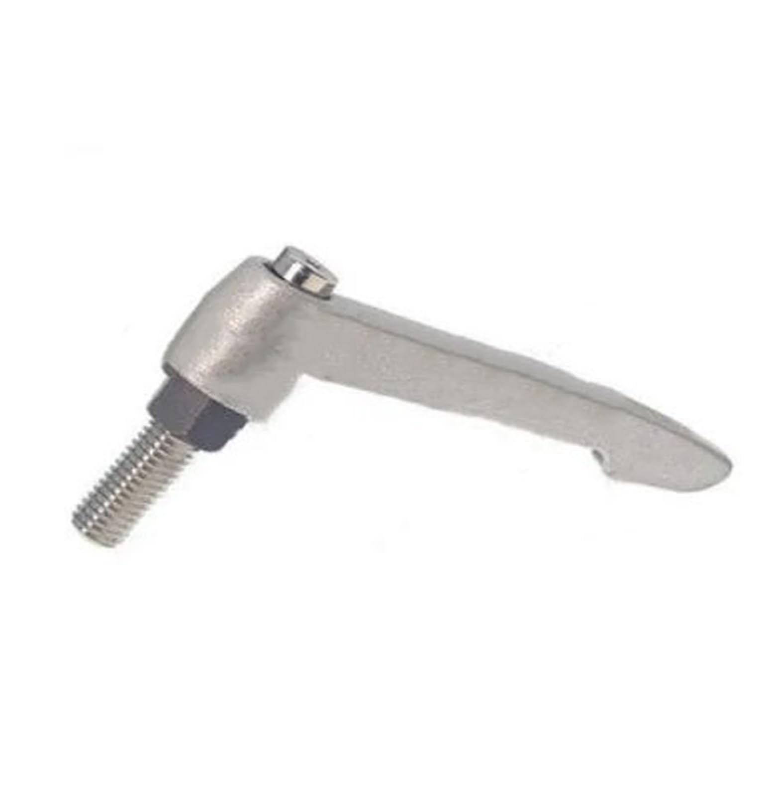 1Pc 304 M4 M5 M6 M8 Leva di serraggio filettata in acciaio inossidabile a forma di L Maniglia regolabile Pomello di bloccaggio con filettatura maschio Bullone Vite(Sliver,M5X25)
