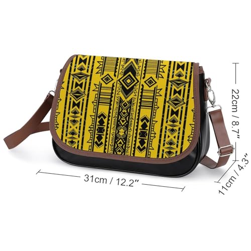 Aztec Geometric Tribal Design Crossbody Shoulder Messenger Women Bag Pu Leather Office Work Business for Handbag Crossbody Bag2