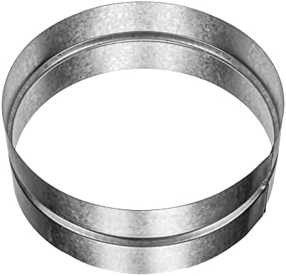 6" Inch / 150mm Metal Vent Duct Connector - Vent Extension - Galvanized Metal Pipe Connection - 6 Inch Dryer Vent Coupler - Metal Drier Pipe Coupling - Rigid 6In Metal Hose Extension