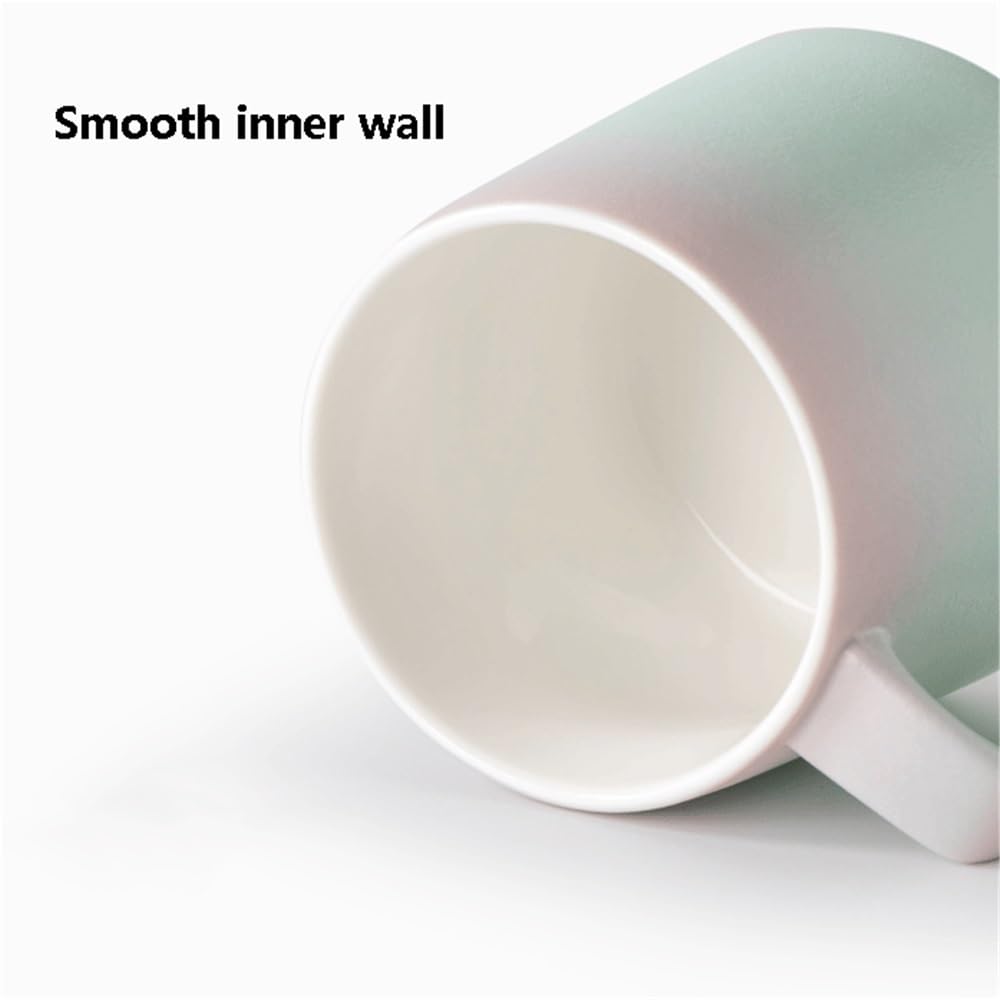 Kaffeetasse aus Keramik Kaffeetasse mit Farbverlauf, 1er-Set, Keramikfilter zur Tee- und Wassertrennung mit Deckel, Fassungsvermögen der Tasse 325 ml, for Männer und Frauen im Büro Tee-Wasser-Tasse Na