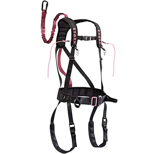 Muddy Women's Hunting Tree Stand Safety Systems Lightweight Padded Nylon Quick-Release Safeguard Harness, Small/Medium #TOP5