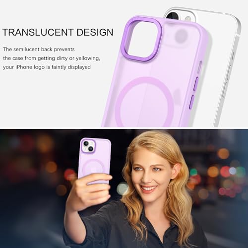 Coque iPhone 14 Plus 6,7" translucide mate fine antichoc violet