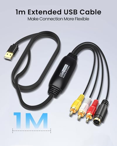image for VHS to Digital Converter, avedio links USB2.0 Video Cpture Card, RCA A