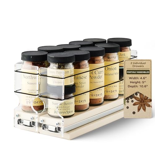 Vertical Spice - Narrow Pullout Spice Rack - Sliding Drawer
