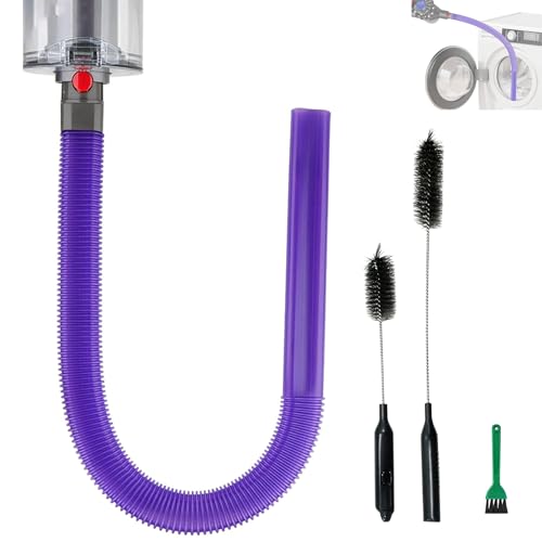 Image of EZ SPARES 3-in-1 Cleaning Kit for DYS V7 /V8 /V10 /V11 /V15 - Vacuum Brush Head, Dryer Vent & Refrigerator Coil Brush | Flexible Crevice Tool Included | Multi-Surface Cleaning Accessories