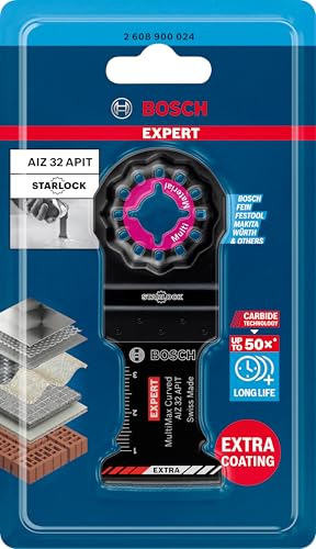 Bosch 5x EXPERT MultiMax AIZ 32 APIT Tauchsägeblätter (für Edelstahlbleche, Faserkunststoffe GFK, CFK, Breite 32 mm… – Ansicht 2
