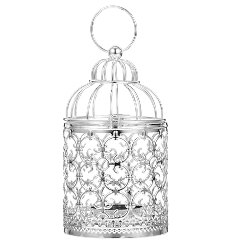 GLEAVI Faroles Decorativos para Mesa Portavelas De Jaula De Pájaros Soporte para Candelabros