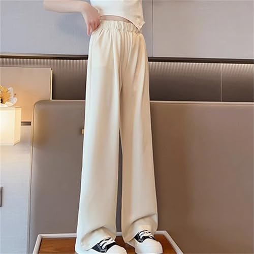 Kids Girls Baggy Straight Pants Solid Color Elastic Waist Comfy Joggers Lightweight Casual Loose Comfy Soft Trouser2