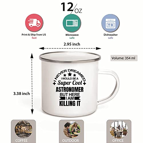 Astronomy Gift For Star Gazing Enthusiasts Killing It 12Oz Enamel Silver Mug #TOP4