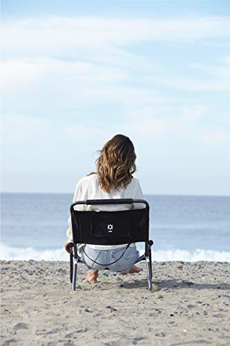 Neso 2 Stück XL Strandkörbe, extra groß, wasserabweisend, mit Schultergurt und Einschubtasche, faltbar dünn (schwarz)…