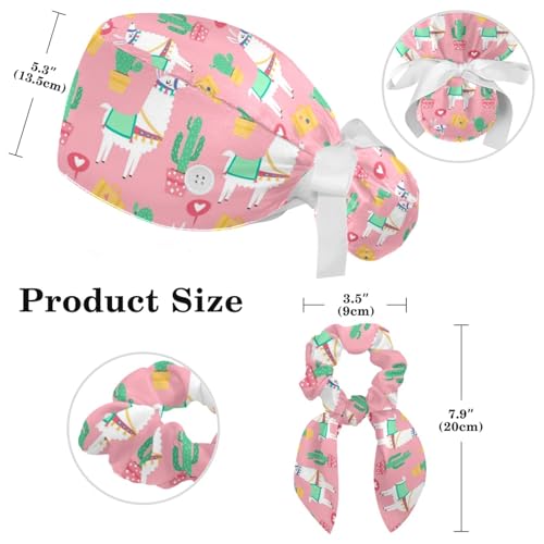 Gorro ajustable rosa con corazones para mujer miniatura 2