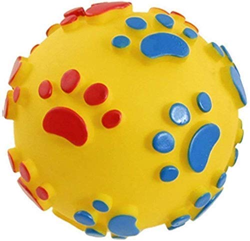 PSK Plastic Squeaky Vinyl Dog Toy Ball with Colourful Paw Pattern (Colour May Vary) (B07Z6488NY) Amazon Price History, Amazon Price Tracker