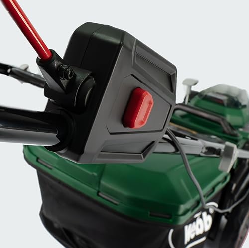 Webb Eco 40V (2 x 20V) Cordless Rotary Lawnmower, 43cm 17inch Cutting Width, 6 Cutting Heights, 50L Collection Bag and Easy Storage - Up to 1 Hour Runtime with 2 x 4Ah Batteries and Dual Charger
