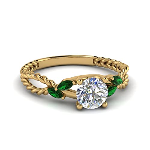 Bague de fiançailles tressée en diamant pour briller lors de votre demande unique