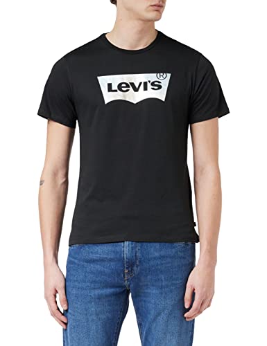 Levi's Graphic Crewneck T-Shirt, Multicolore (Tee BW Foil Caviar gra), L Uomo