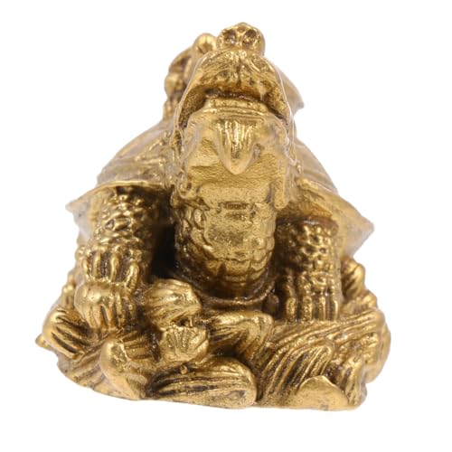 Figurine de tortue dragon en cuivre de 5,5 cm pour la décoration de bureau Feng Shui