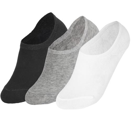 3 Pairs Women's No Show Socks Activewear Ankle Socks with Gel Heel Grip Slip-On Design for Casual Daily Wear