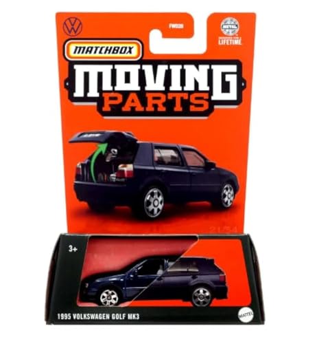 Matchbox 1995 Volkswagen Golf MK3 Moving Parts Model Car, Blue