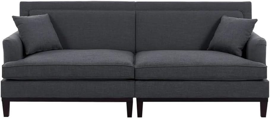 Upholstered Sofa, with Wooden Legs Tossing Cushions,Country Comfortable Safa for Living Room,Office