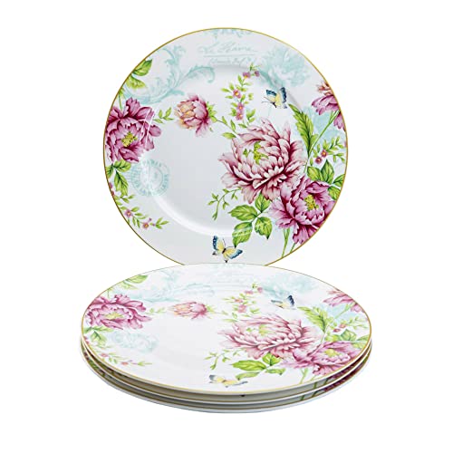 Gracie China by Coastline Imports Peony Garden Porcelain Dinner P...