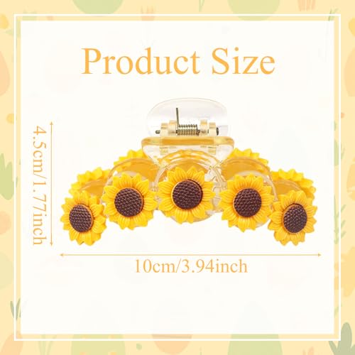 Pinza para el cabello con diseño de girasol miniatura 3