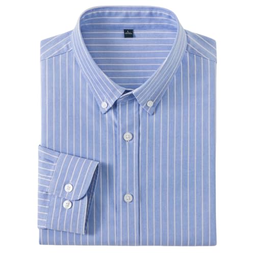 Chemise homme coton anti-plis rayures verticales pour rester élégant sans repasser
