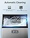 EUHOMY Commercial Ice Maker Machine, 100lbs/24H Stainless Steel Under Counter ice Machine with 33lbs Ice Storage Capacity, Freestanding Ice Maker.