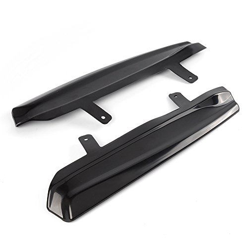 G-Plus Mean Look Upper Headlight Cover Eyelids Replacement For 1999-2005 Vw Compatible With Jetta Mk4 1 Pair Black #TOP2