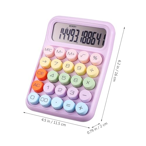 Calculadora de teclado mecánico Uonlytech con botones redondos grandes y pantalla LCD 6