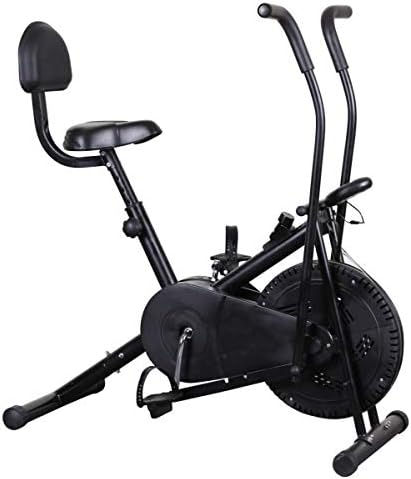 BODY MAXX Benson Air Bike with Back Support (Black)