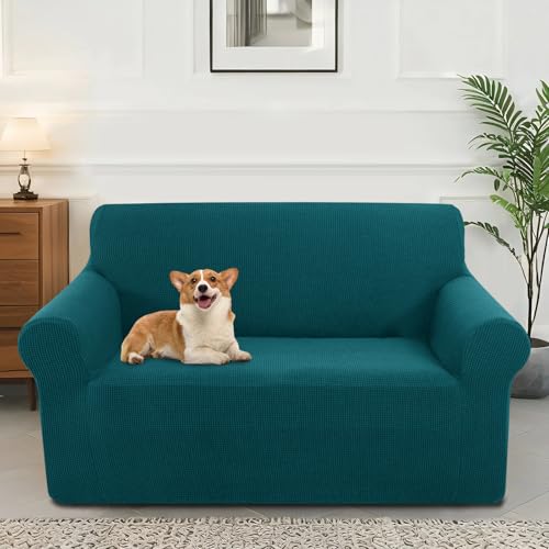 Luxshare Home Stretch loveseat Covers Washable Sofa Slipcover, Blue