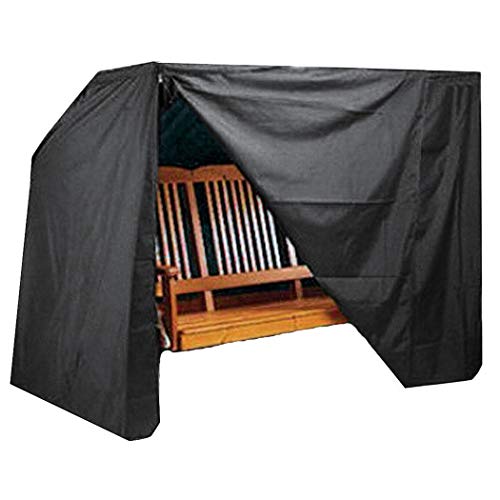 Preisvergleich Produktbild Coorun 210x150x150cm Schutzhülle Hollywoodschaukel 210t Polyster UV-beständig Wasserdichte Abdeckhaube Hülle Abdeckung für Gartenschaukel Schwarz