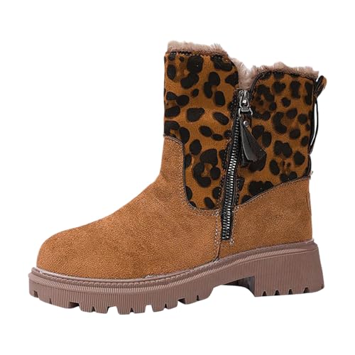 Bottes d'hiver à plateforme pour femme avec motif floral et doublure polaire