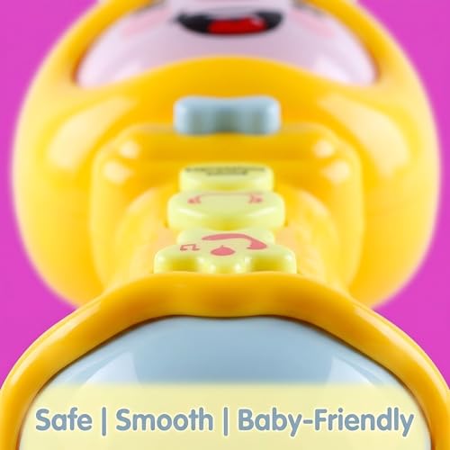Image of Crackles Baby Rattle Toy with Changeable Face Expressions & Sound | Musical Infant Toys with Lights & Buttons | Early Learning Sensory Toy for Babies & Toddlers (Battery Operated, 2 AA Not Included)
