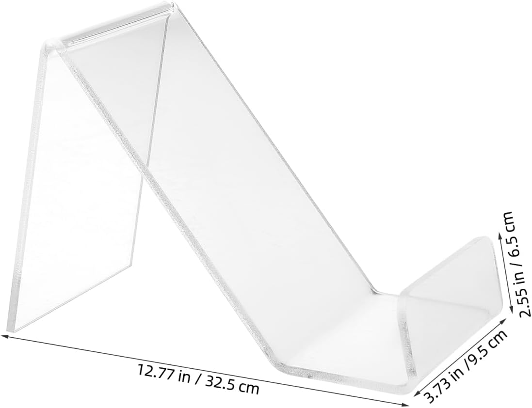 Housoutil 20pcs Acrylic Cellphone Stand Holder Transparent Display Stand for Desk Mobile Phone Mount Elegant Acrylic Desk Accessories for Home Office Shop School