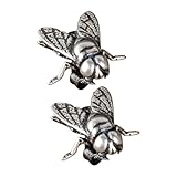 VILLCASE Pendientes Punk para Mujer Forma de Mosca, de Plata S925, Resistentes Oxidación, Diseño Elegante y Versátil para Uso Diario