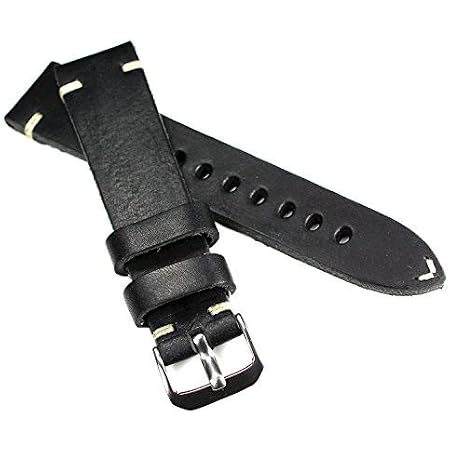 Sulla - Cinturino in pelle per orologio da uomo, in stile vintage, 20 mm,  colore nero : Amazon.it: Orologi